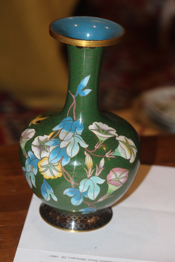 Vintage Chinese Cloisonne Vase - 4