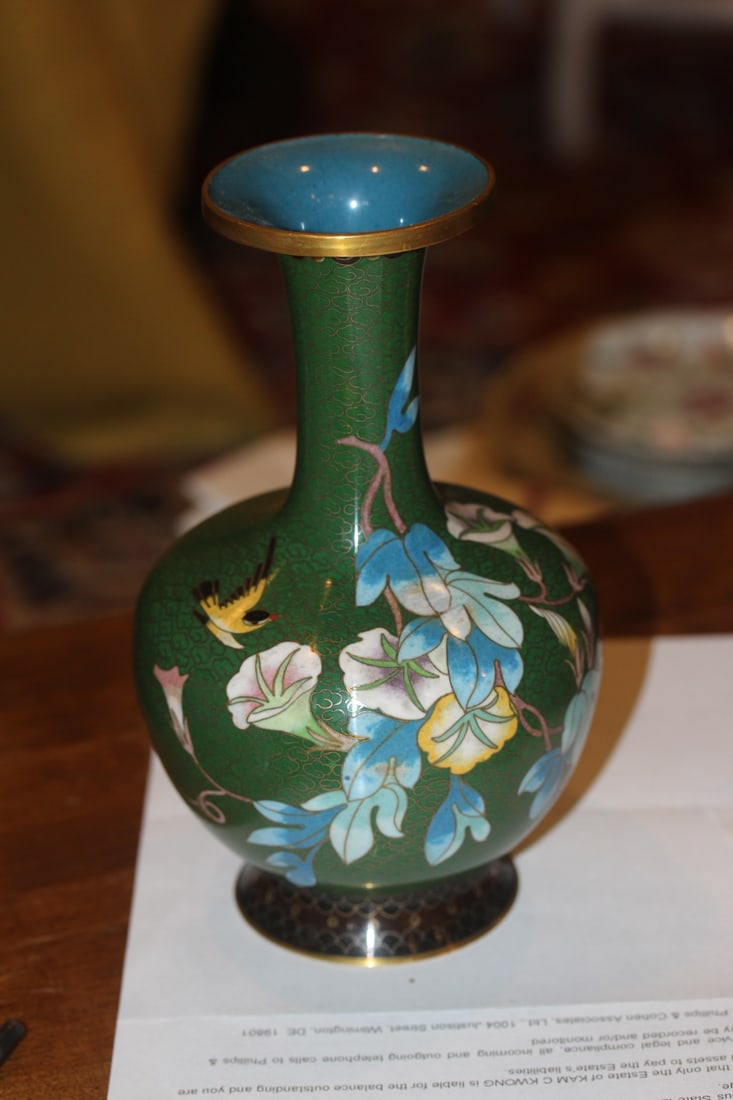 Vintage Chinese Cloisonne Vase - 5