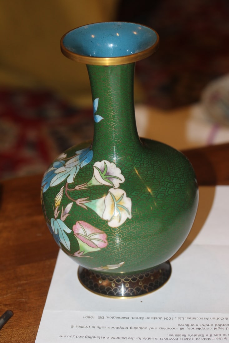 Vintage Chinese Cloisonne Vase - 6