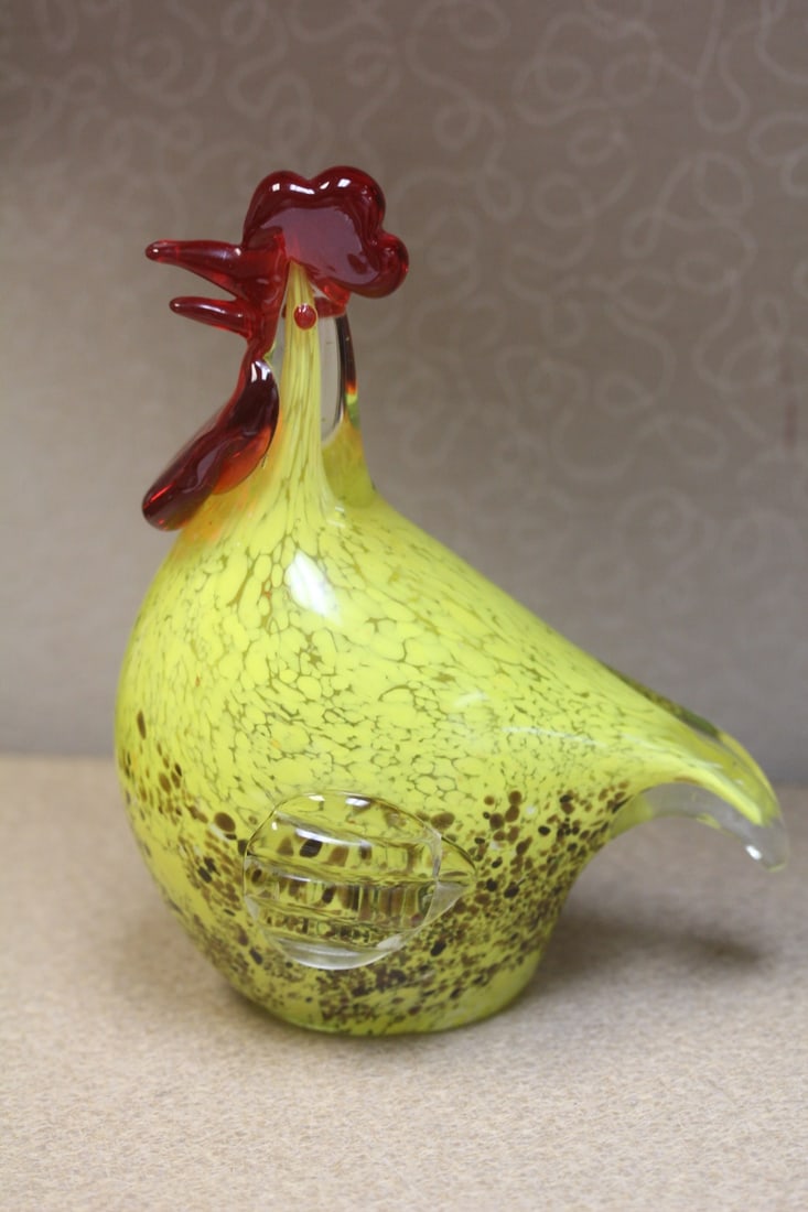 Art Glass Rooster - 3