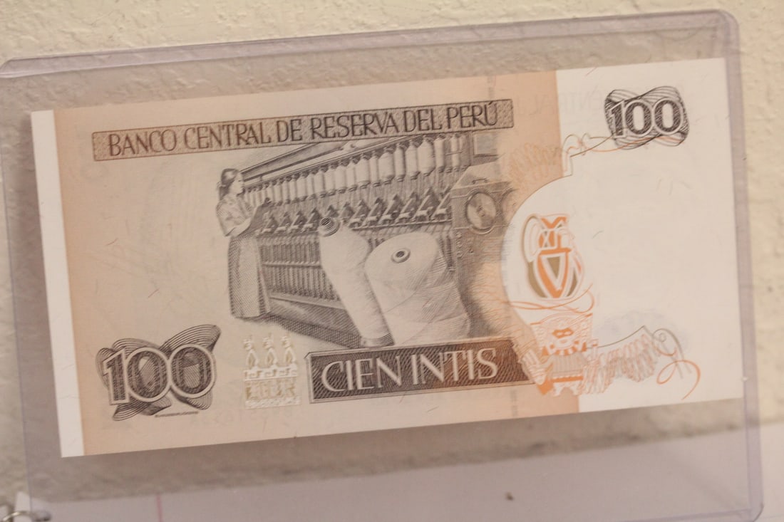 1987 Peru 100 Intis Bank Note - 2
