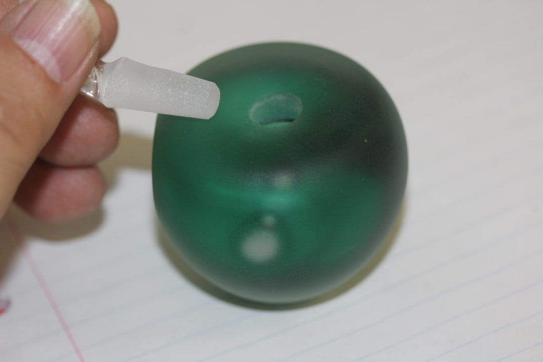 Studio Art Glass Apple Form Perfume Bottle - 3