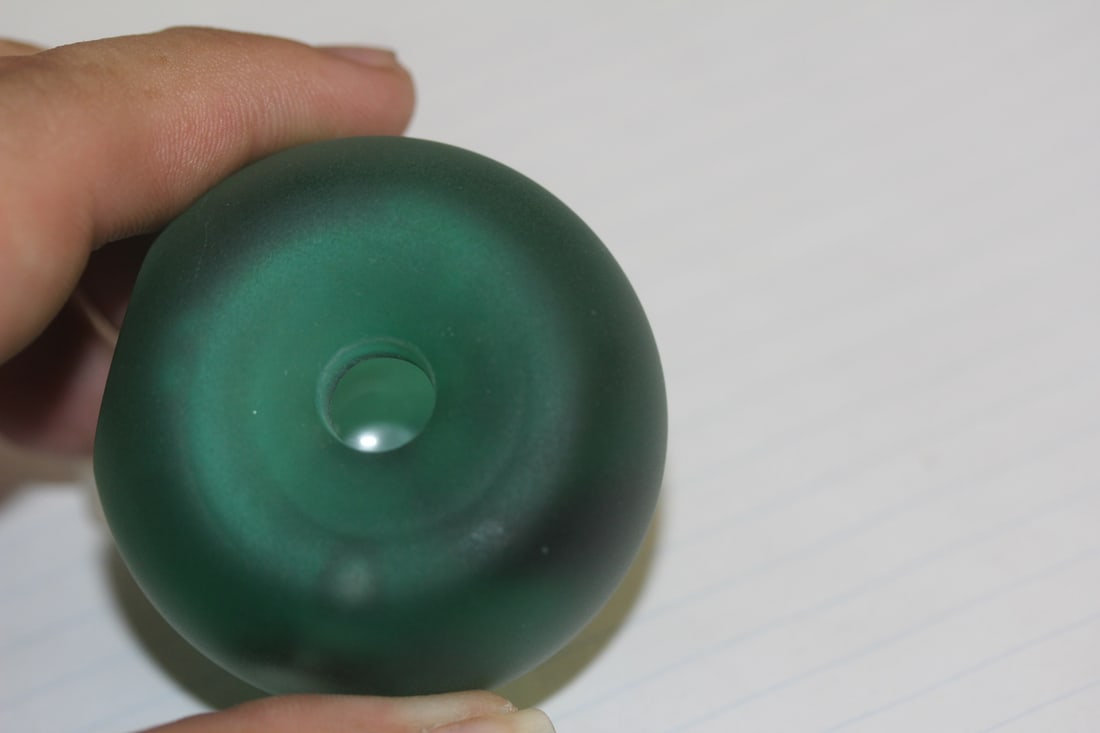 Studio Art Glass Apple Form Perfume Bottle - 4