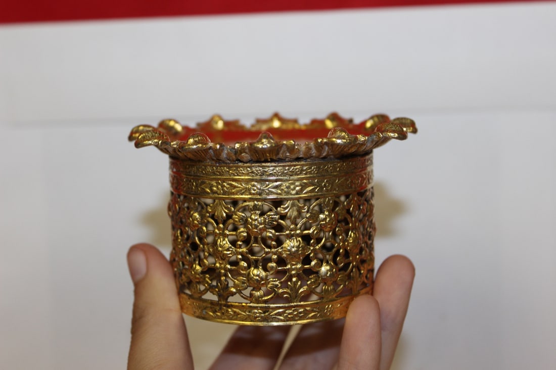 Lot of 4 Brass/Glass Articles - 7