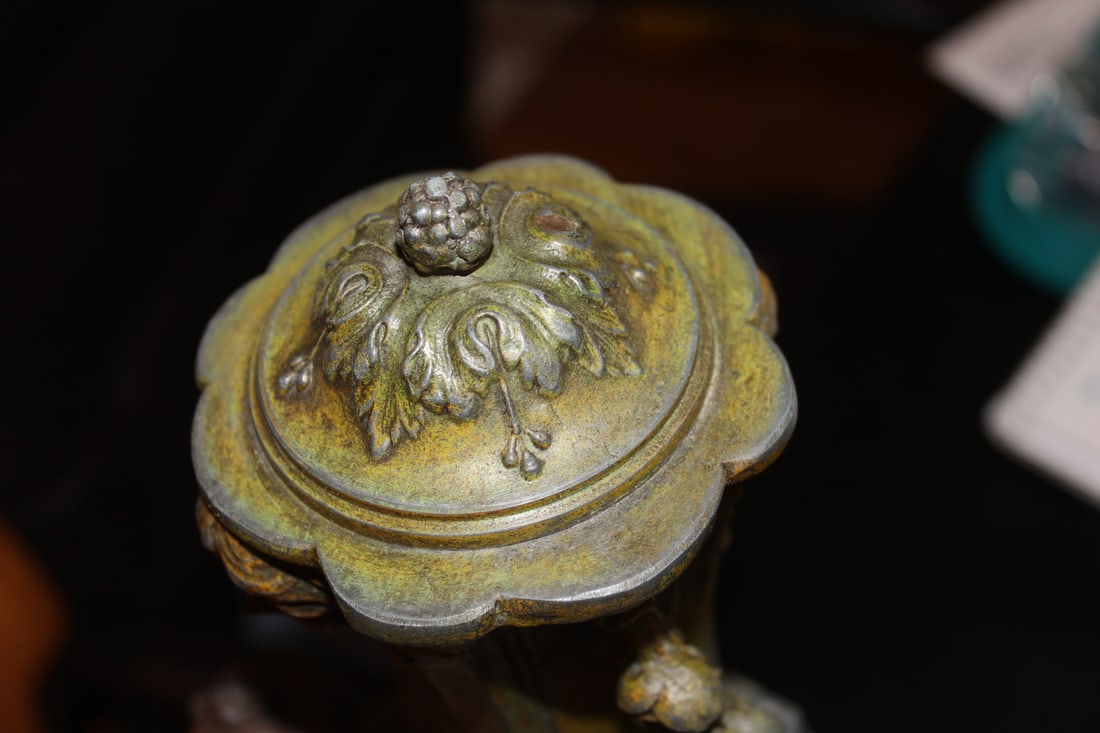 Pair of Metal Urns - 3