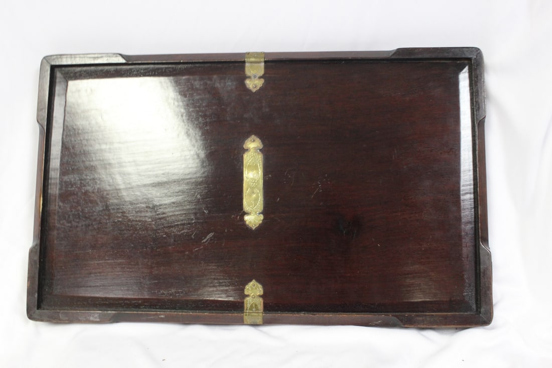 A Hardwood Chinese Tray - 2