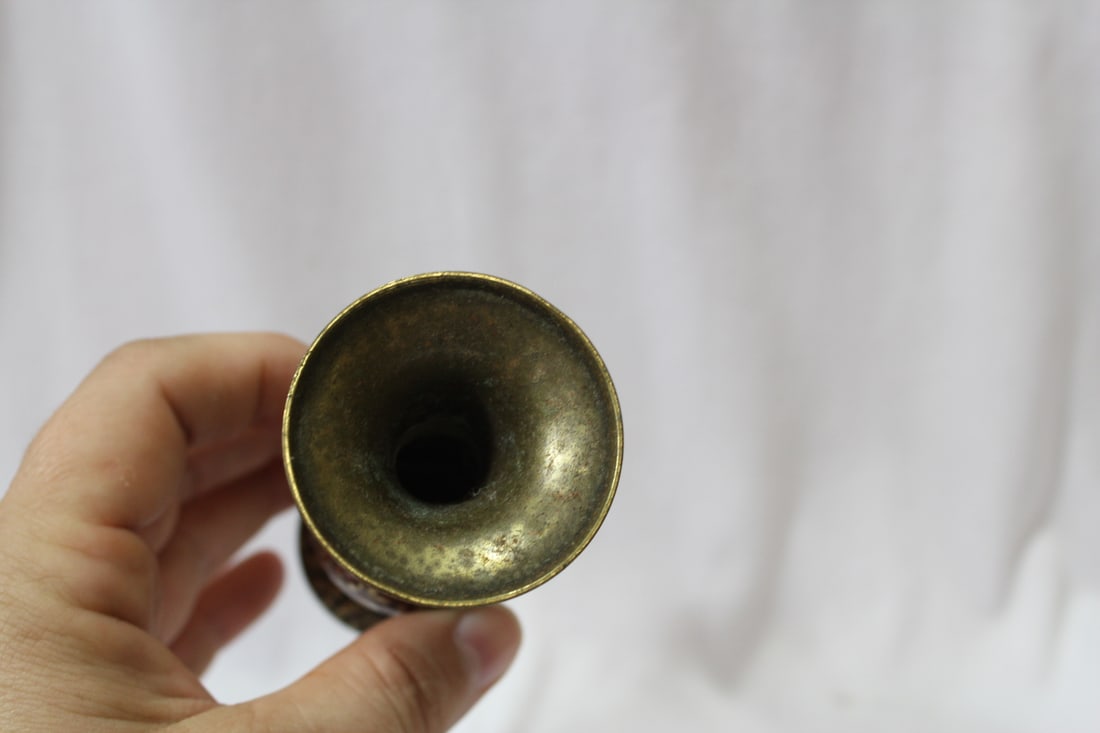A Nice Small Metal Vase - 4