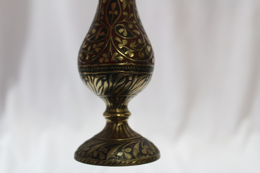 A Nice Small Metal Vase - 6