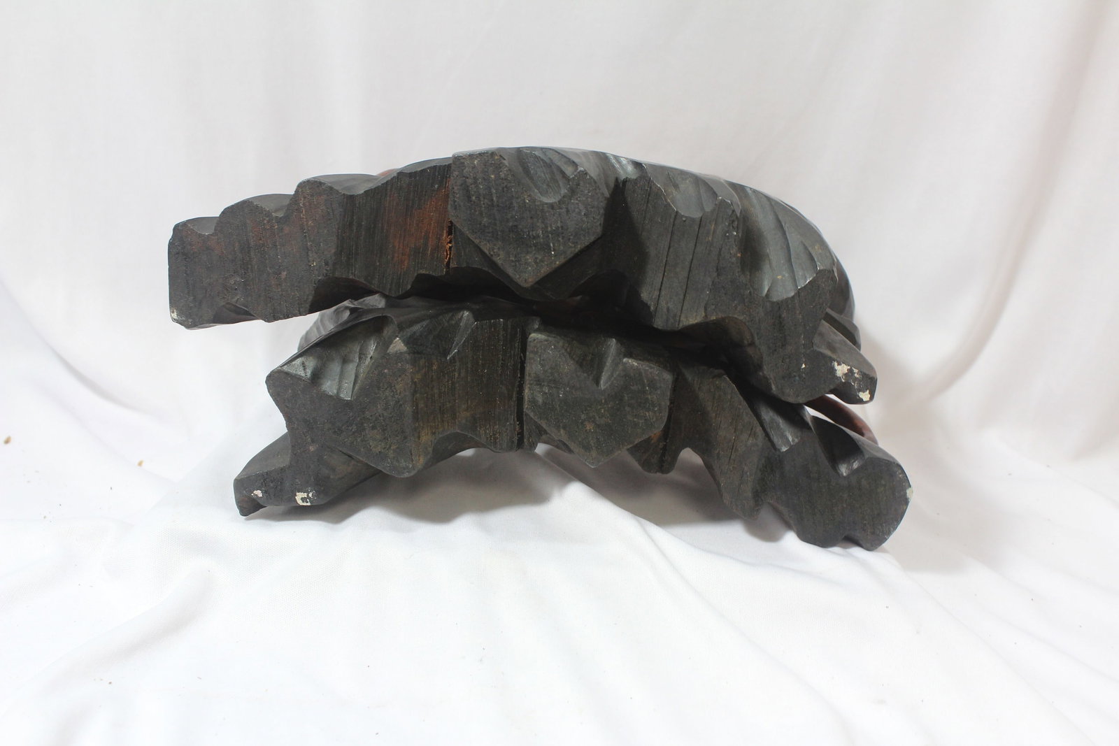 A Pair of Wooden Asian Tigers - 3