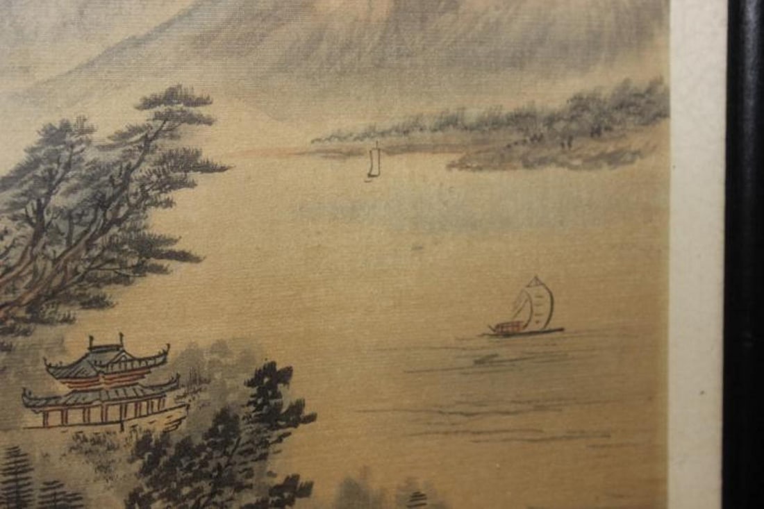 A Signed Chinese Pastel on Silk Painting - 12
