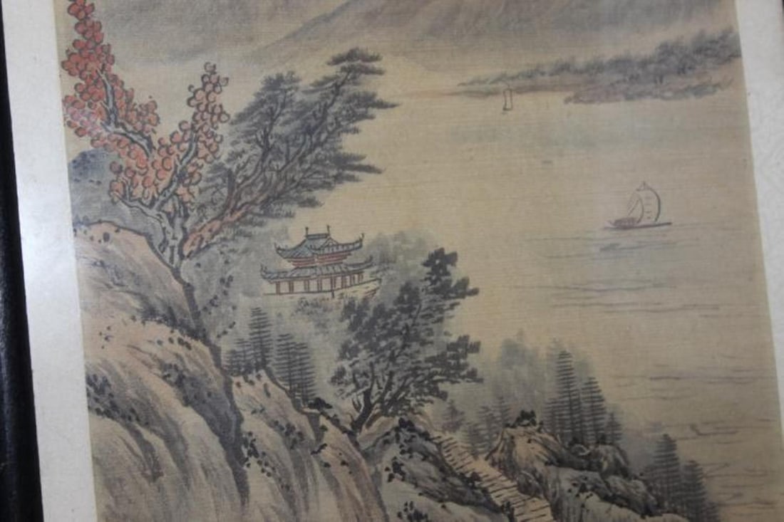 A Signed Chinese Pastel on Silk Painting - 8