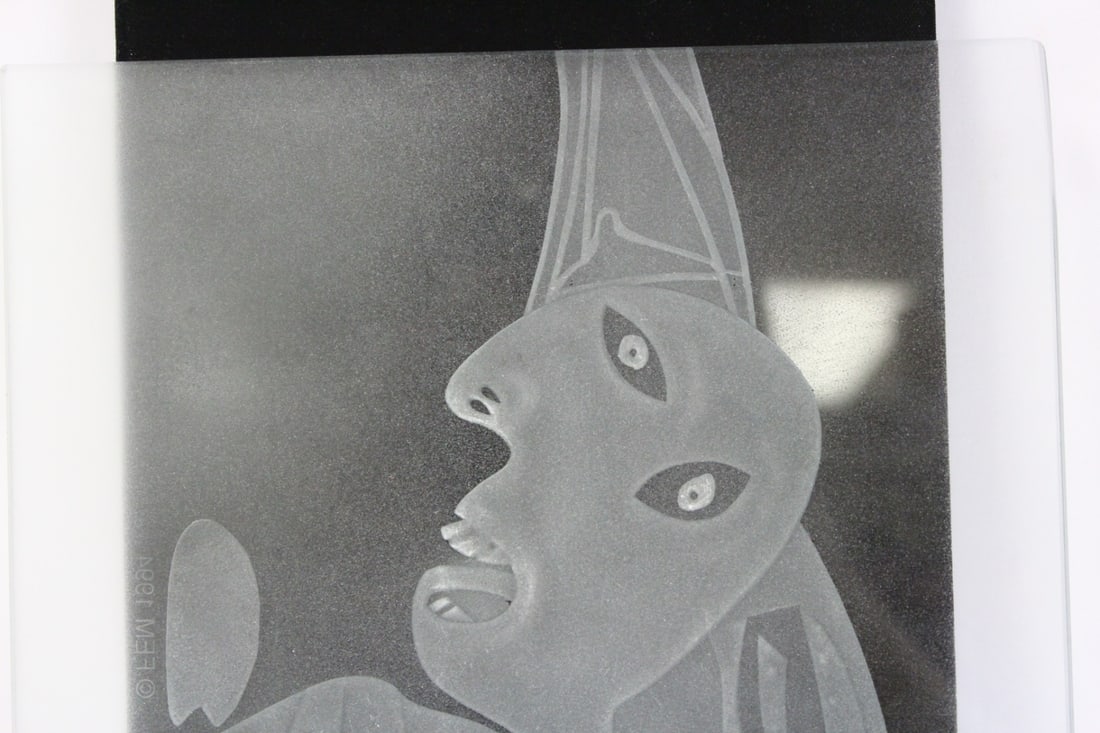A Modern Style Etching on Glass - 2