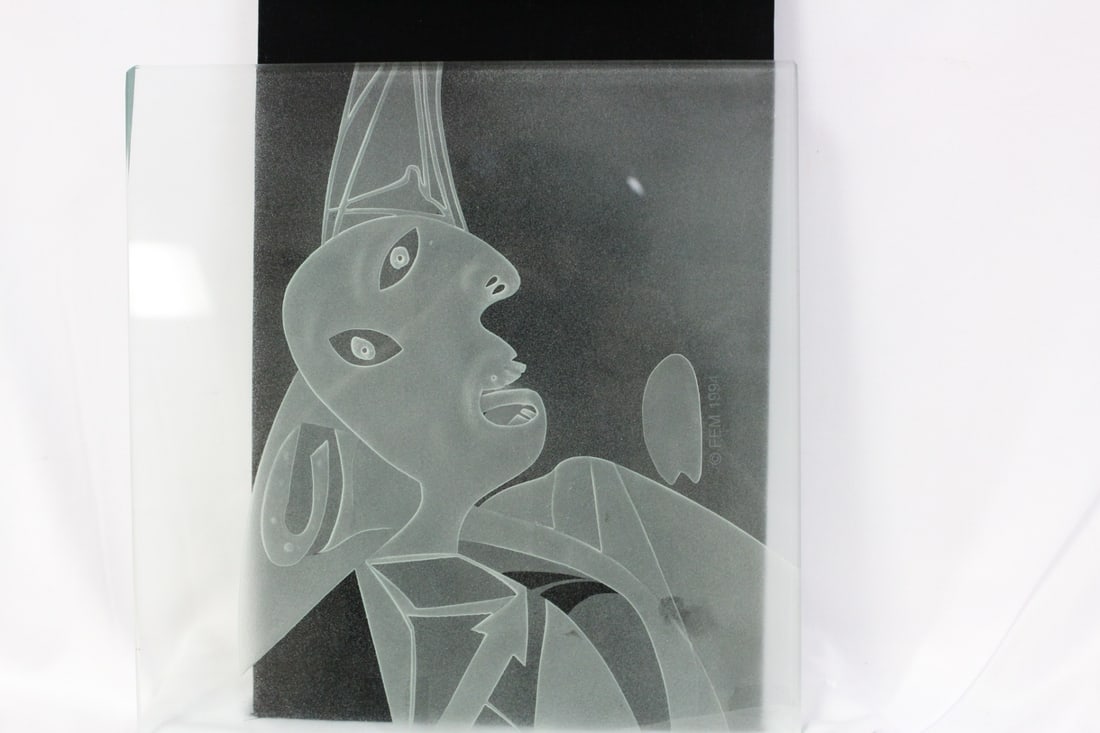 A Modern Style Etching on Glass - 5