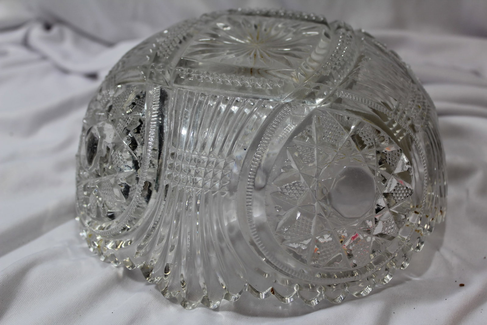 A Pressed Glass Bowl - 3