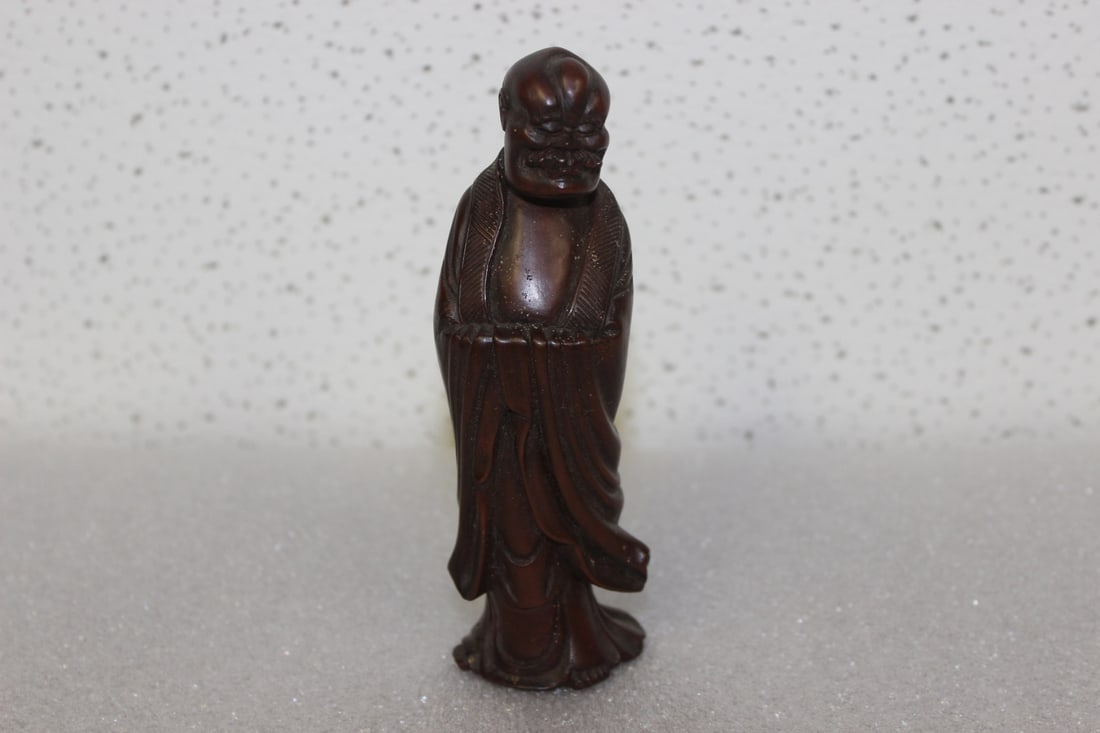 A Vintage Wooden Chinese Figurine: 5 1/2" tall - nicely carved