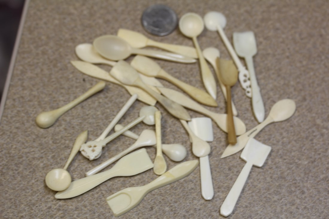 Scarce Lot of Small Bone Spoons - 3