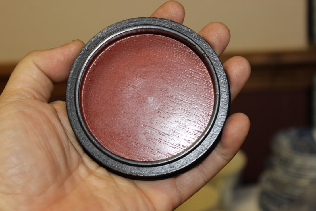 A Lacquer or Wood and Sterling Round Box - 3