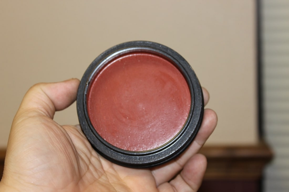 A Lacquer or Wood and Sterling Round Box - 8
