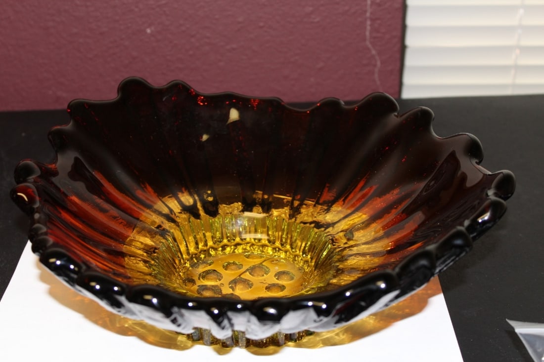 A Signed Art Glass Bowl - Made by Humpilla Company - 2