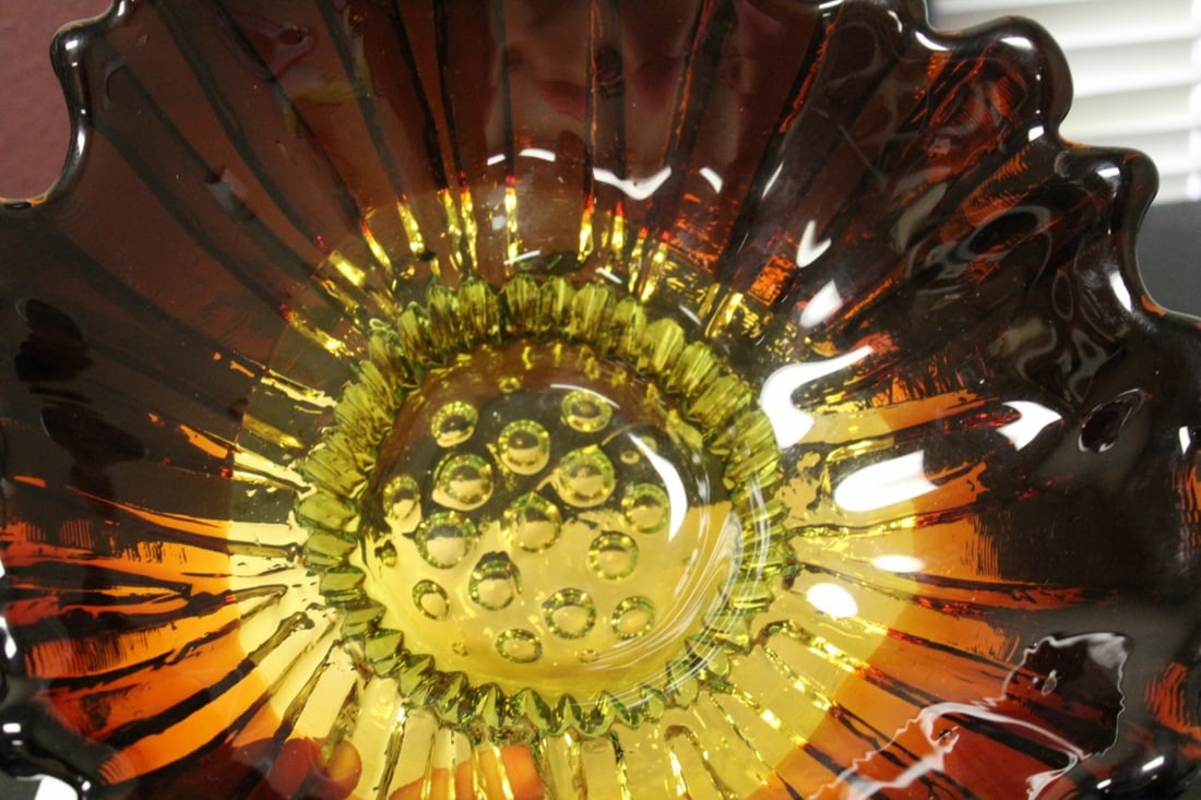 A Signed Art Glass Bowl - Made by Humpilla Company - 5