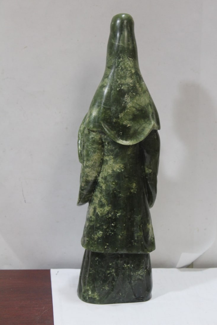 A Fine Chinese Spinach Jade Kwan Yin - 3