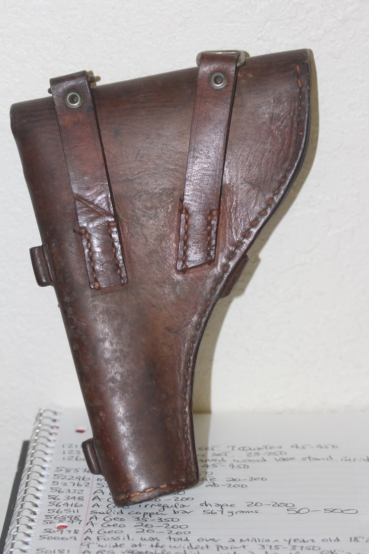 Antique Leather Gun Holster - 2