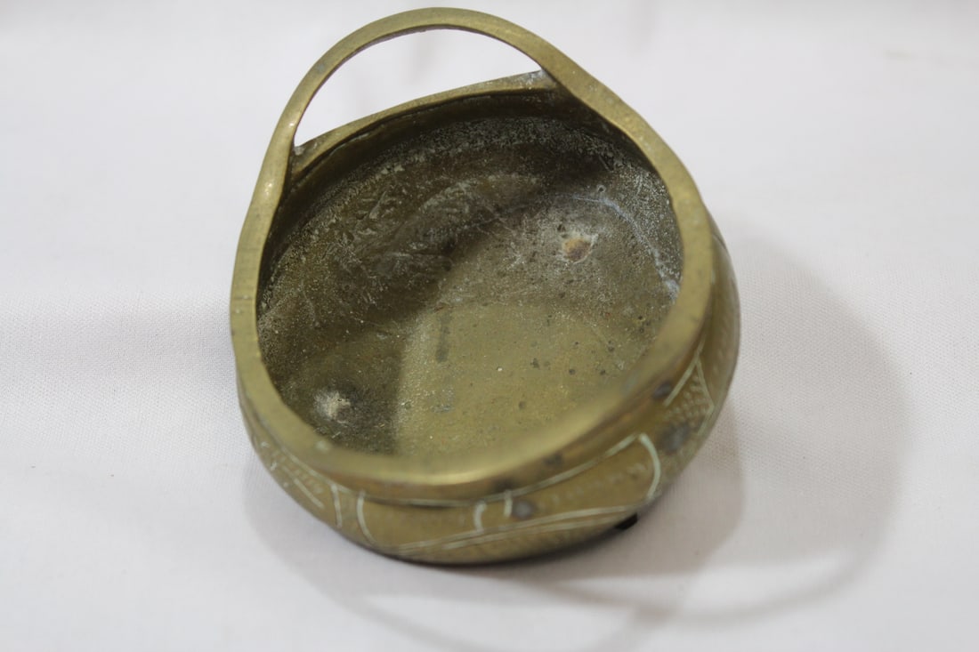 A Signed Chinese Brass or Bronze Basin - 3
