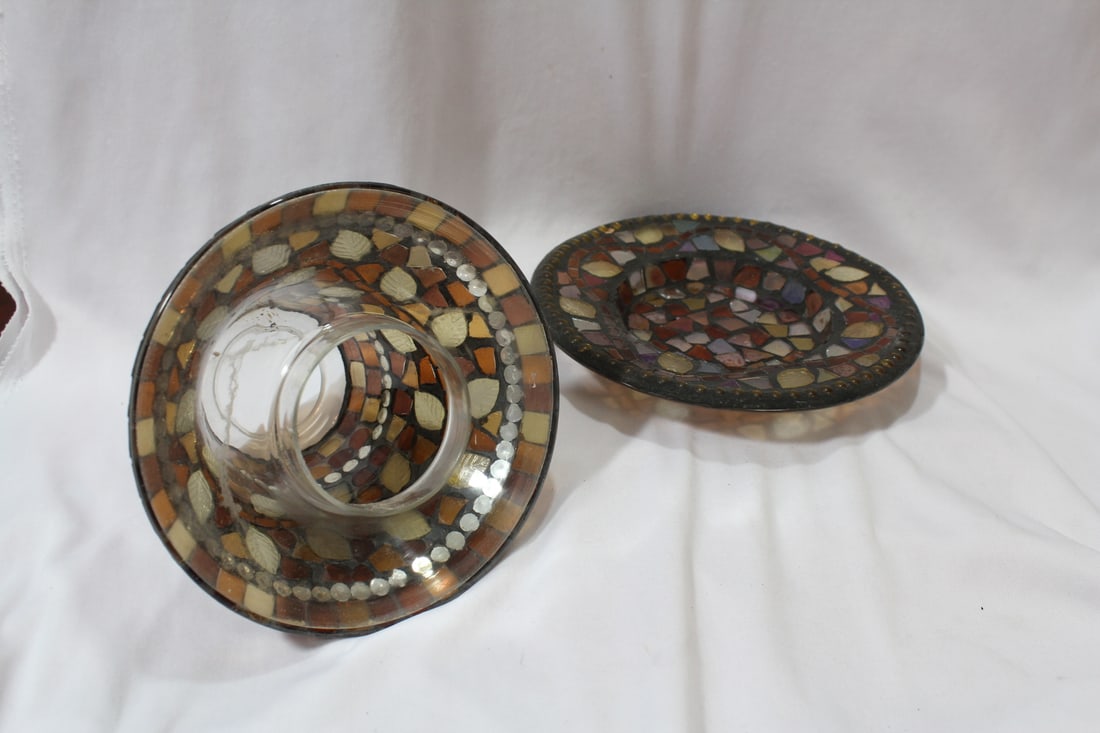 A Stain Glass Candle Holder - 4