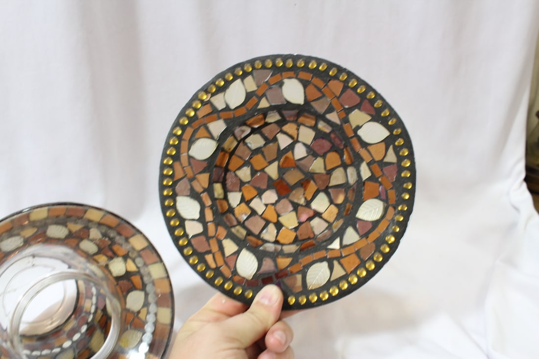 A Stain Glass Candle Holder - 5
