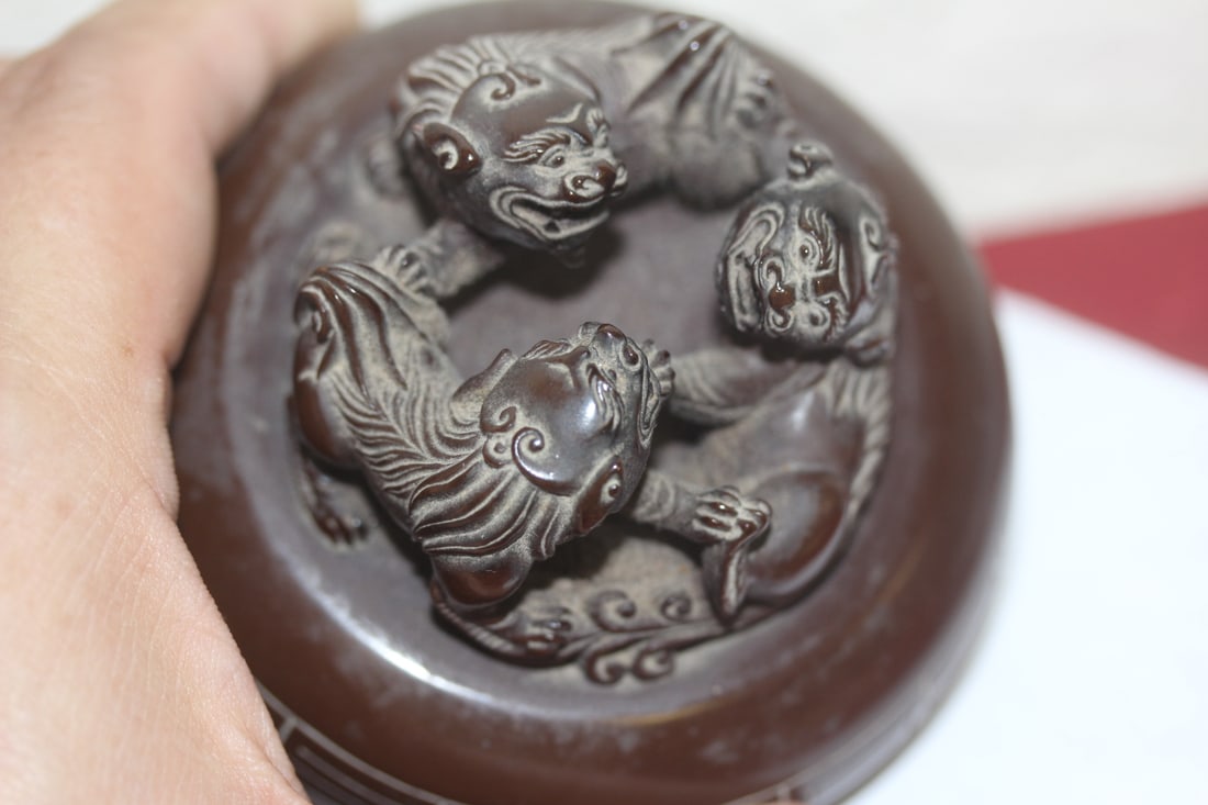 Chinese Foo Lion Form Ink Cake - 4