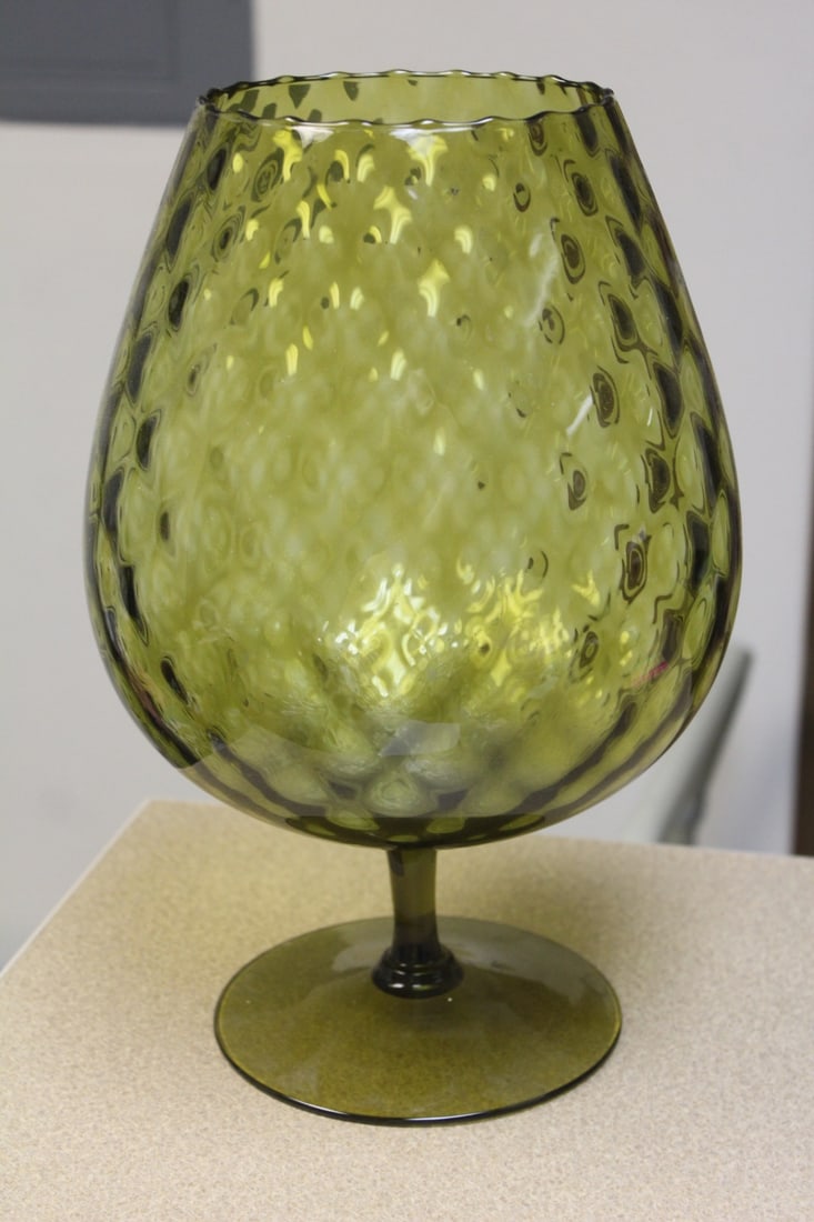 Green Colour Glass Goblet/Bowl - 3