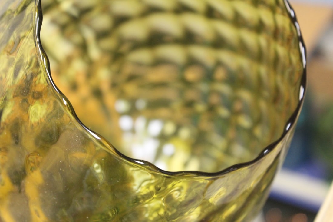 Green Colour Glass Goblet/Bowl - 4
