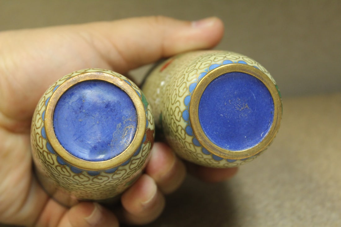 Set of 2 Chinese Cloisonne Cups - 4