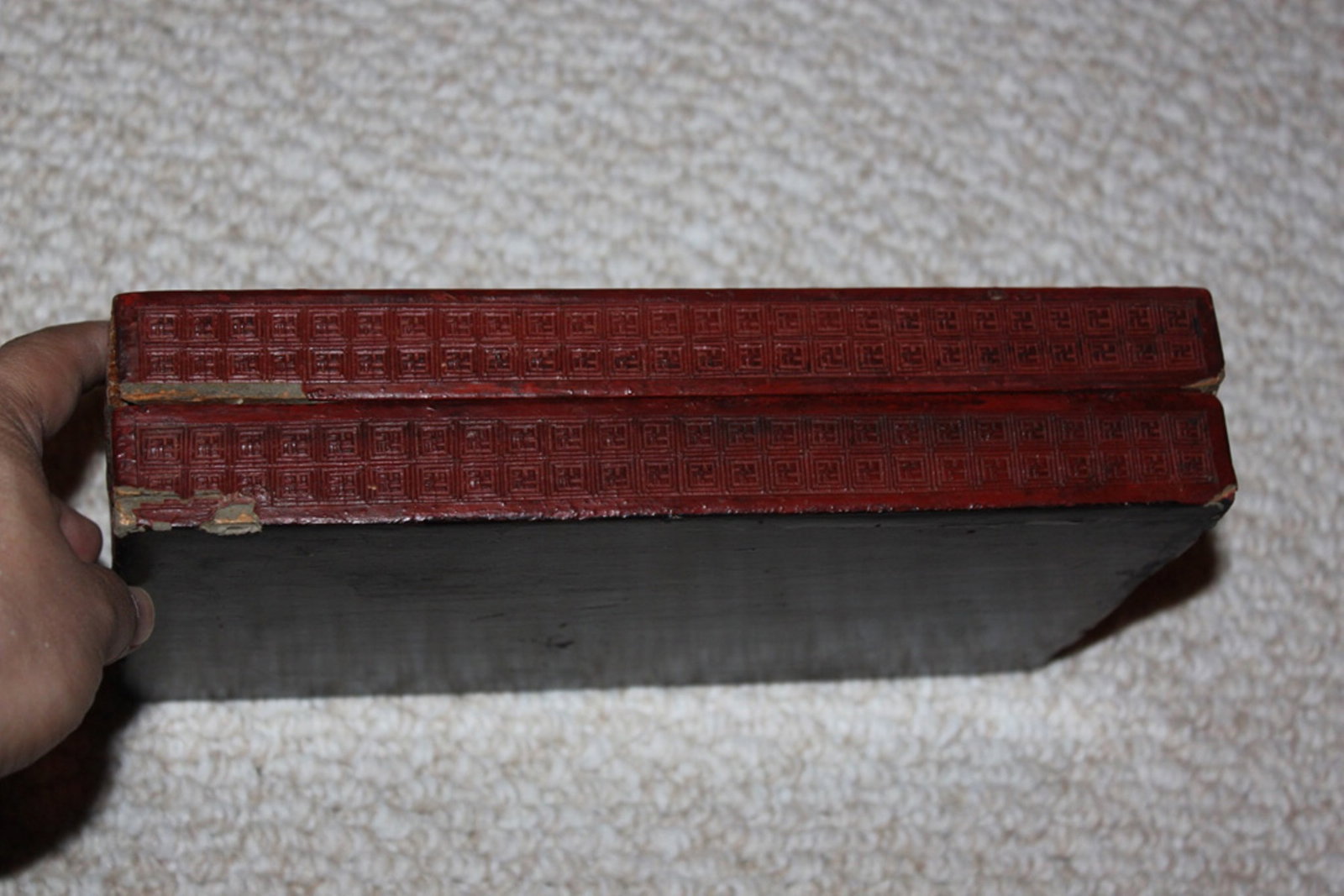 Antique Chinese Large Cinnabar Box - 4
