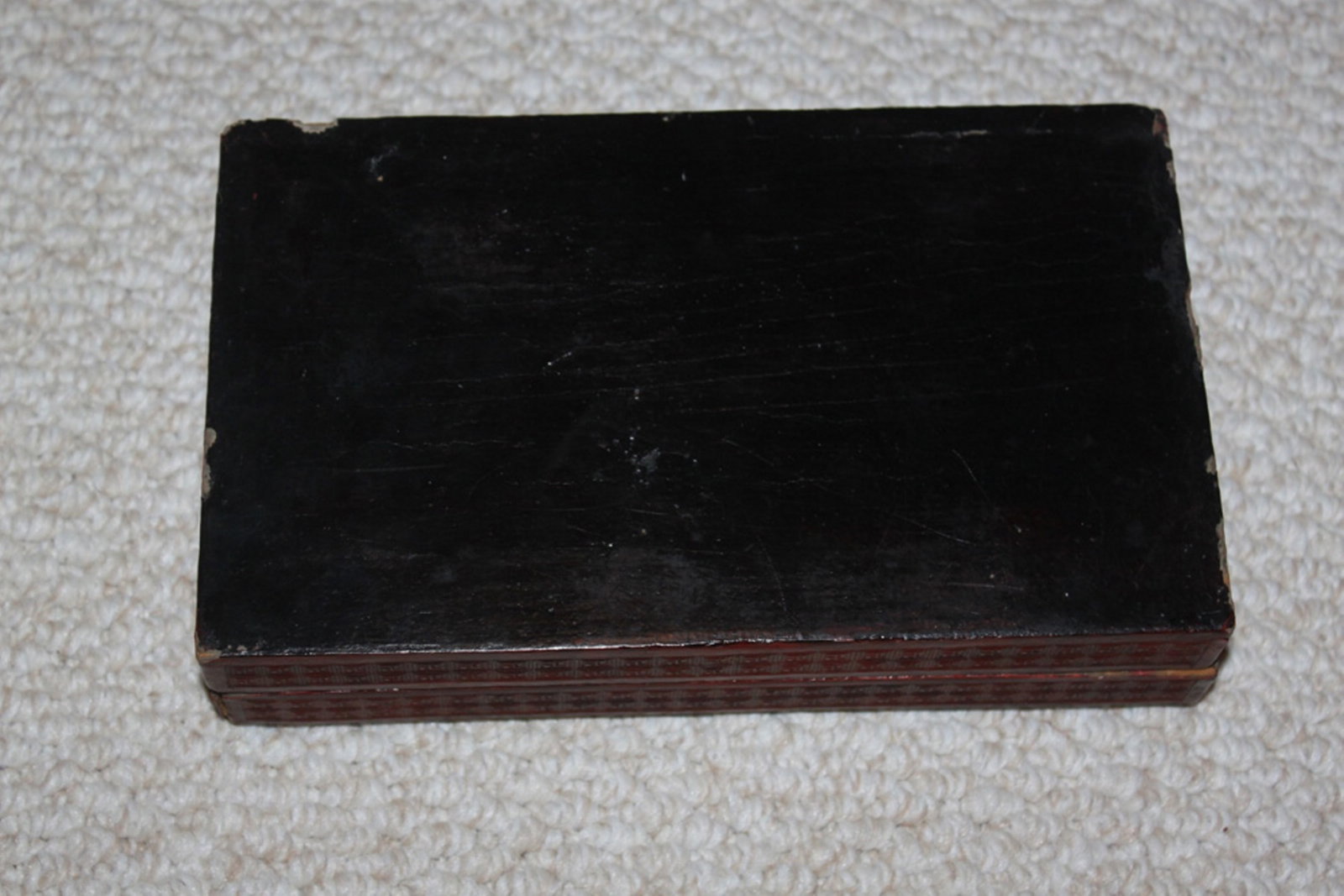 Antique Chinese Large Cinnabar Box - 5
