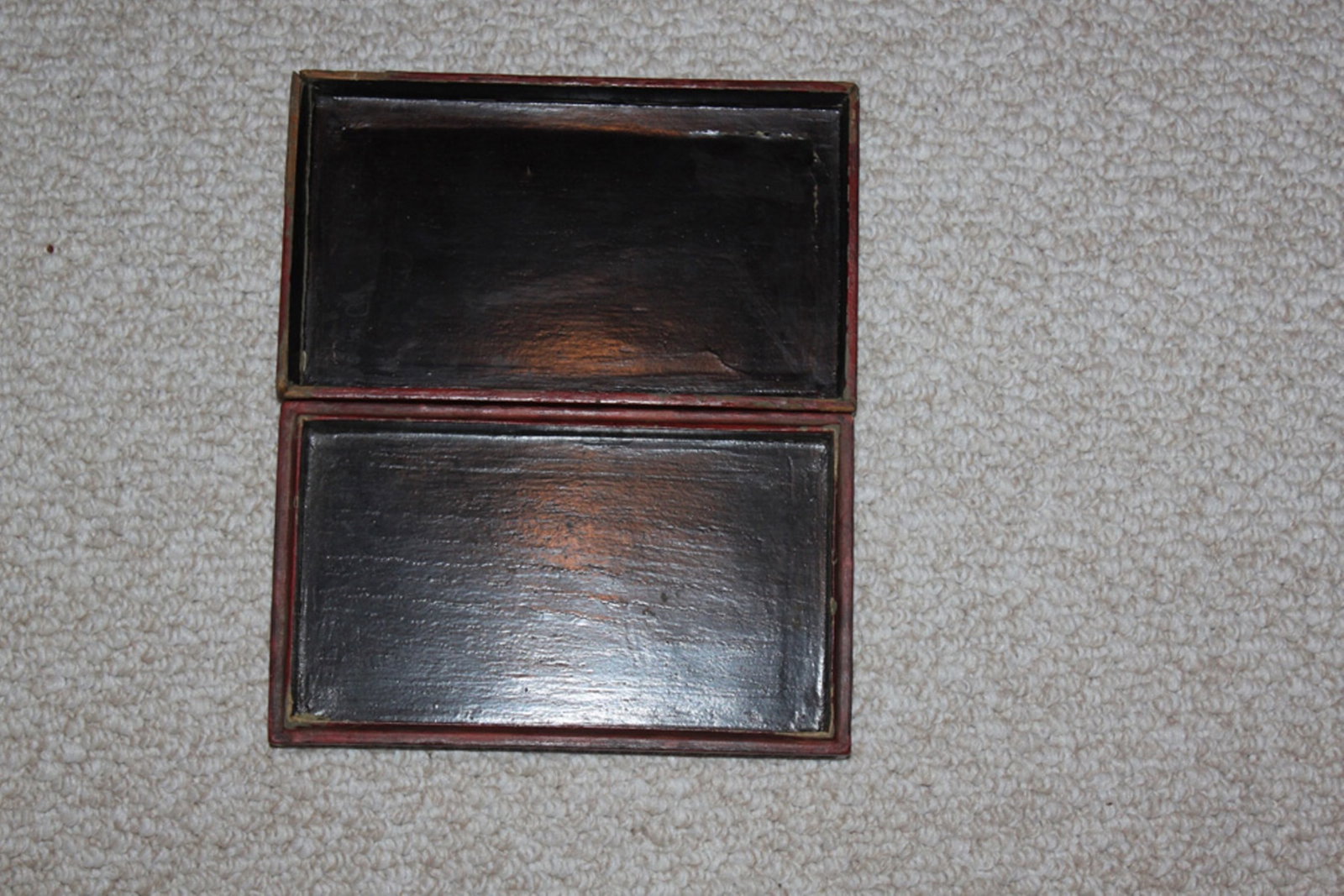 Antique Chinese Large Cinnabar Box - 7