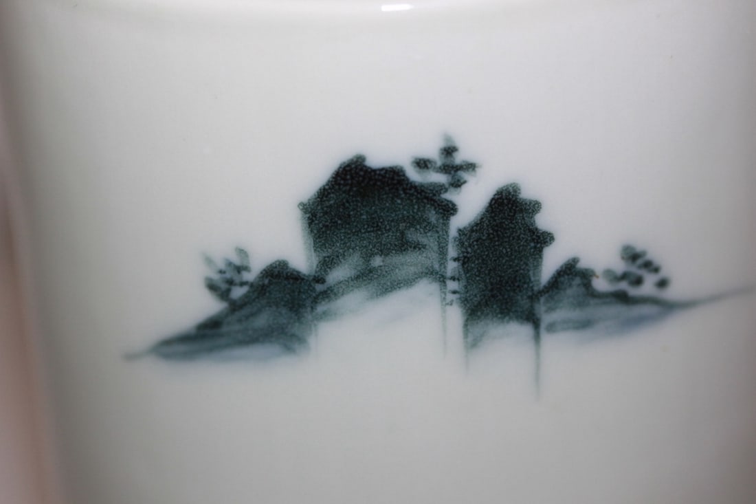 Antique Chinese Tall Porcelain Brush Pot - 8