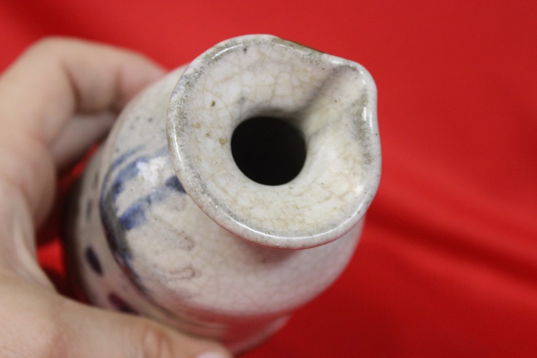 A Studio Blue and White Pottery Bottle - 4