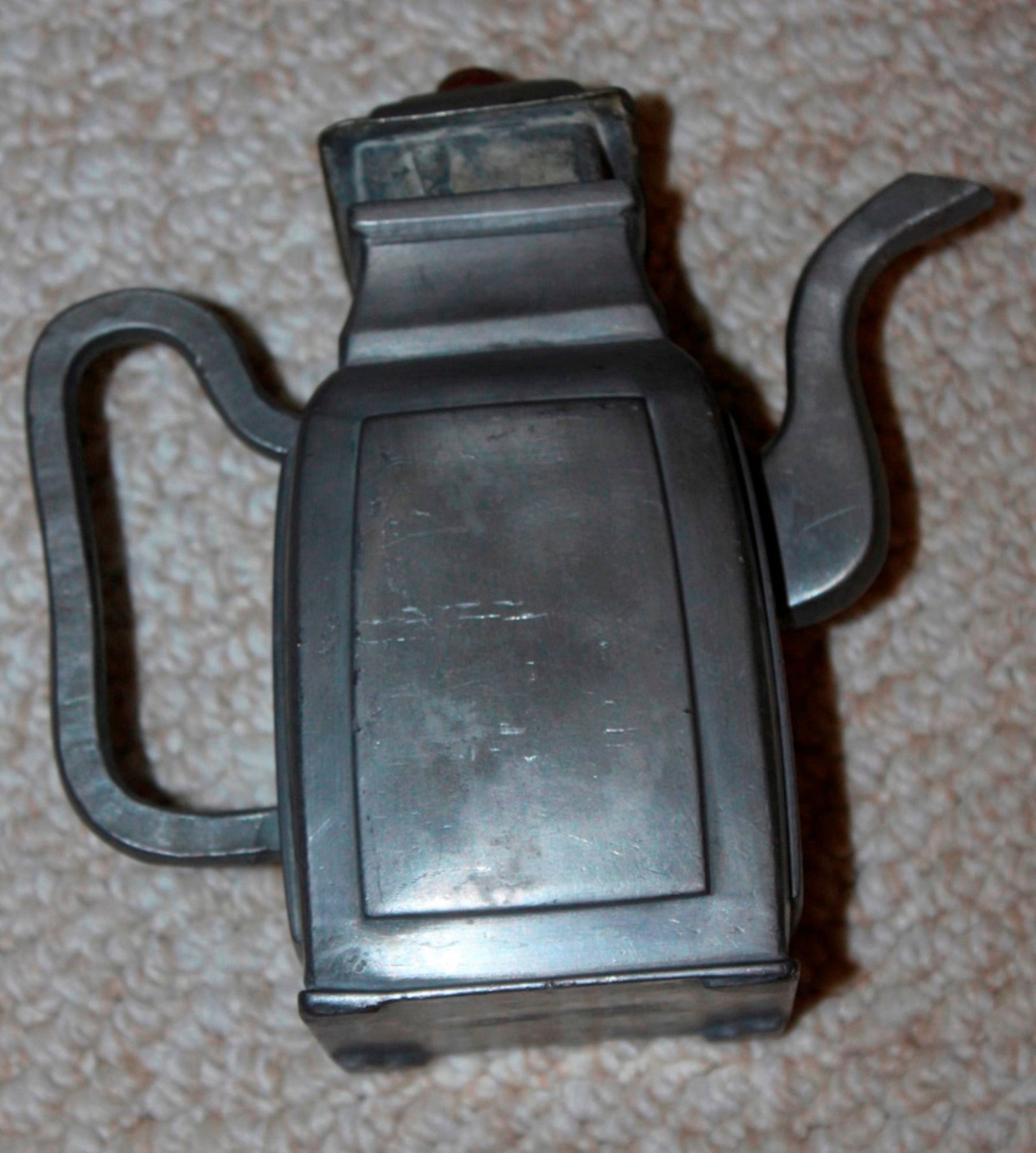 Chinese Antique Pewter Teapot - 5