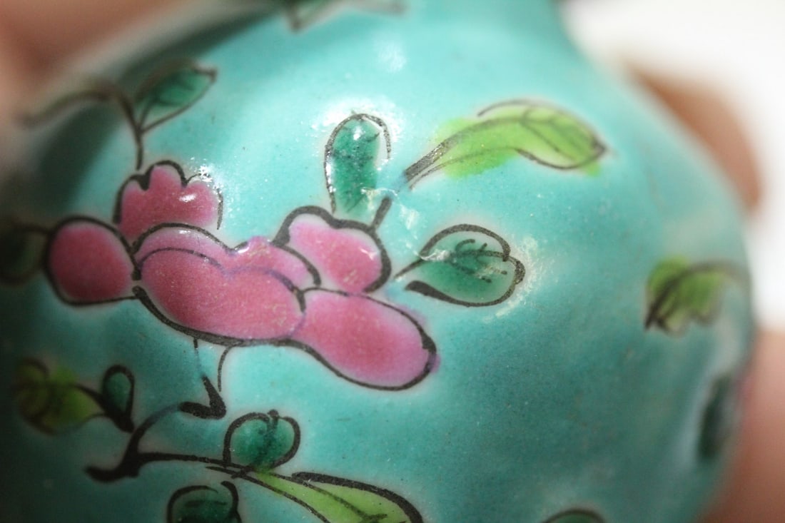 A Miniature Chinese Torquoise Vase - 9