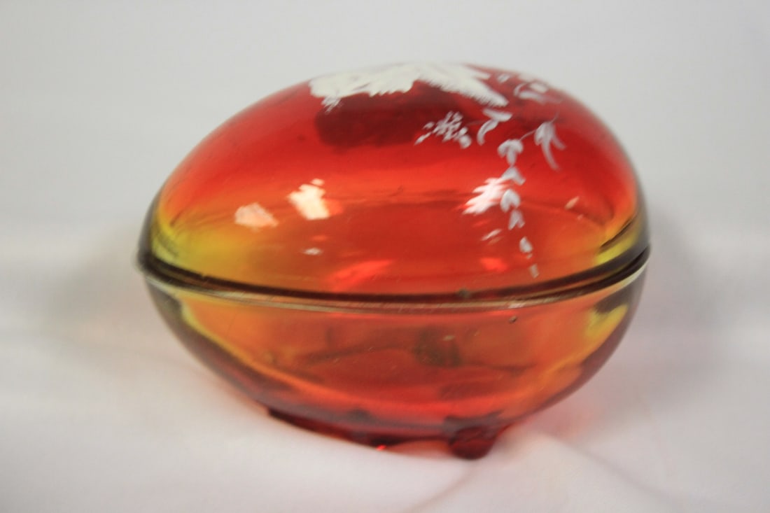 A New Orleans Ruby Red Glass Egg - 3