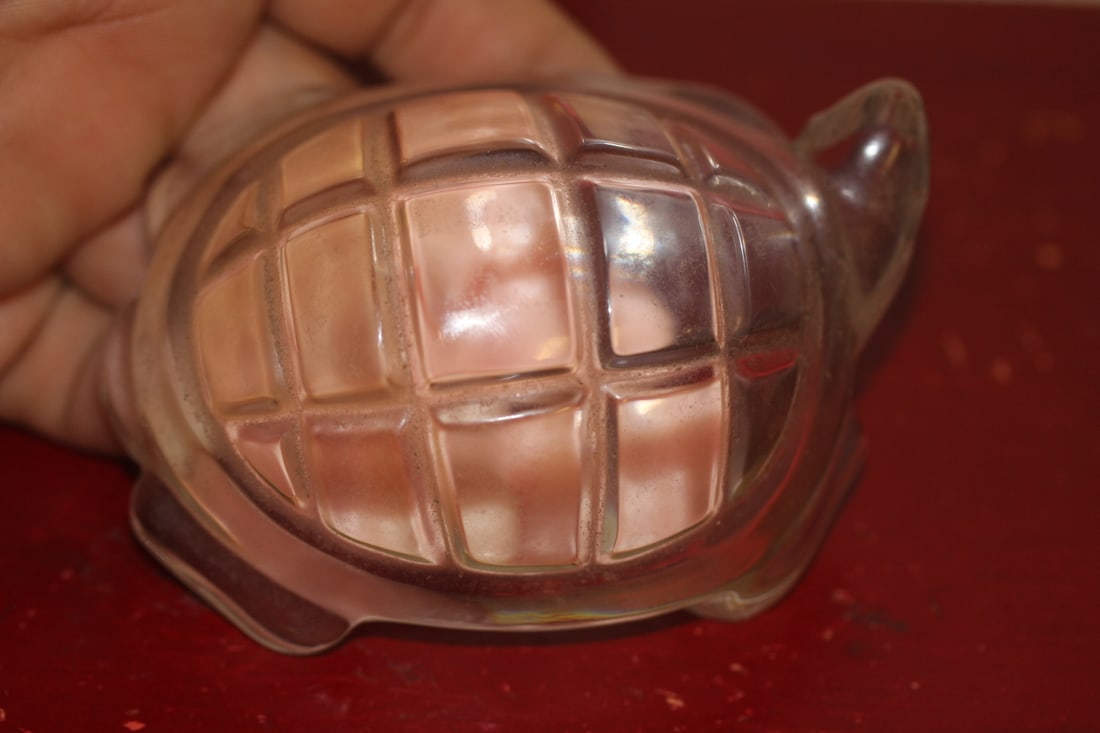 Marked Baccarat Turtle Crystal Paperweight - 3