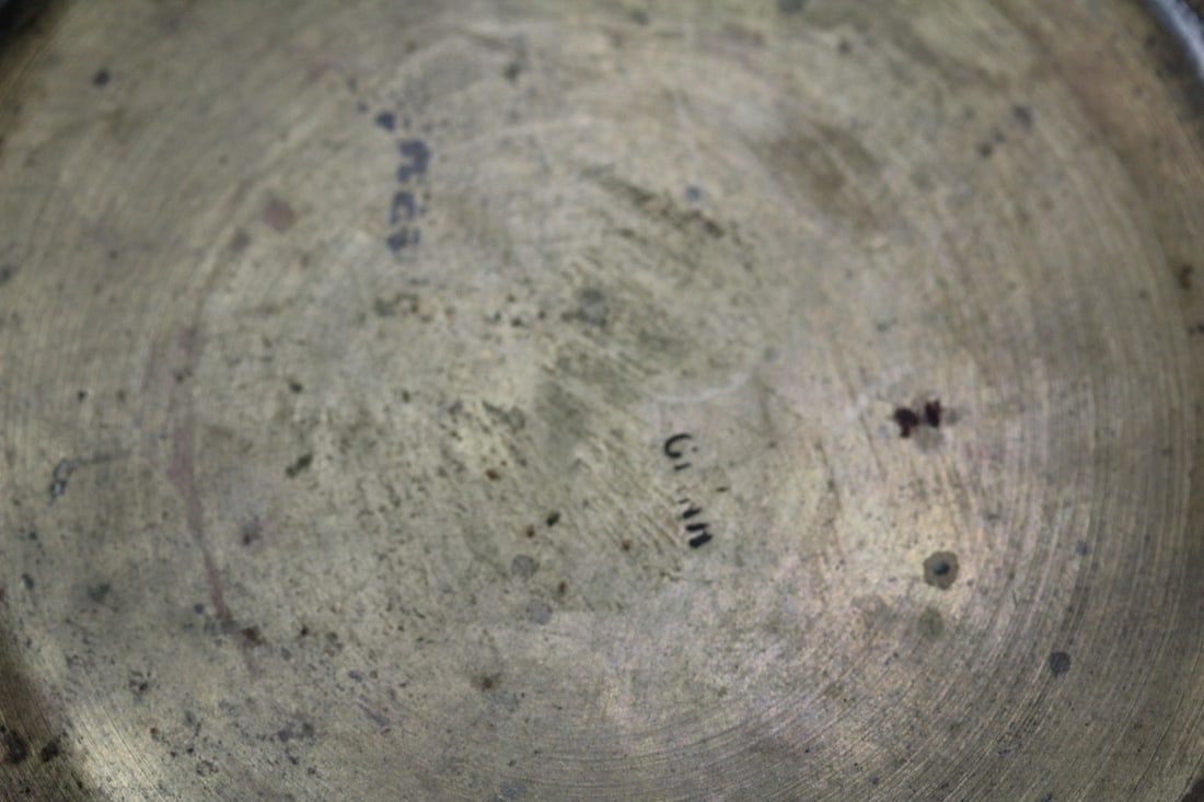 A Chinese Brass Bowl with Stones - 6