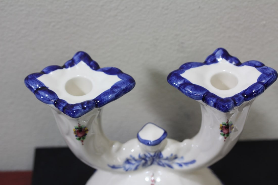An Alcobach Portugal Ceramic Candle Stick - 2