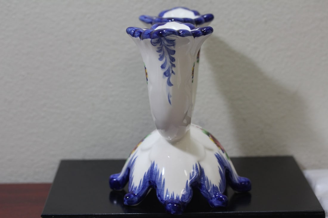 An Alcobach Portugal Ceramic Candle Stick - 4