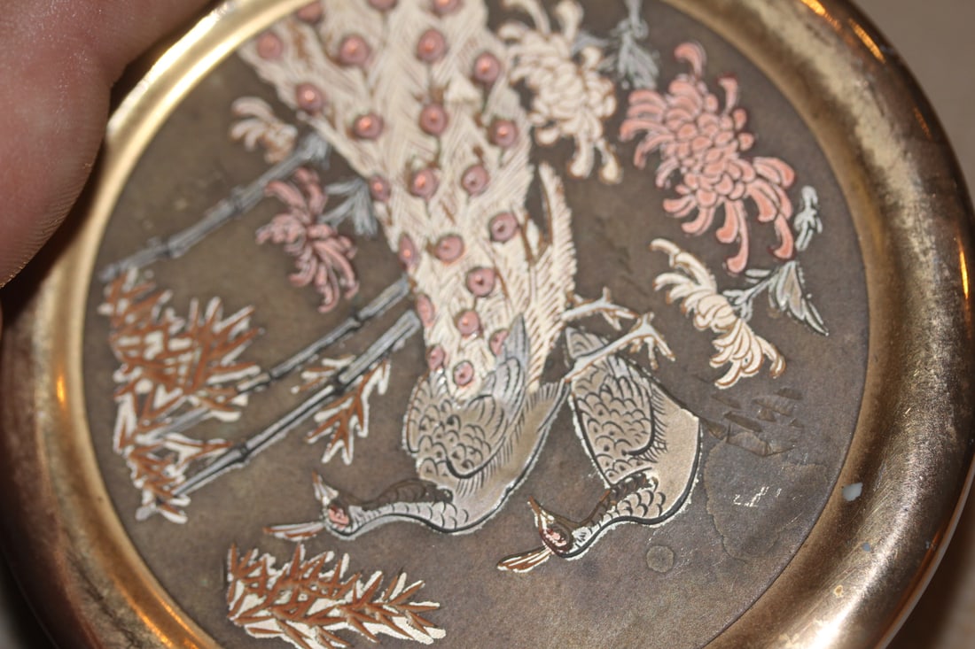 Gold Gilted Peacock Trinket Box - 5