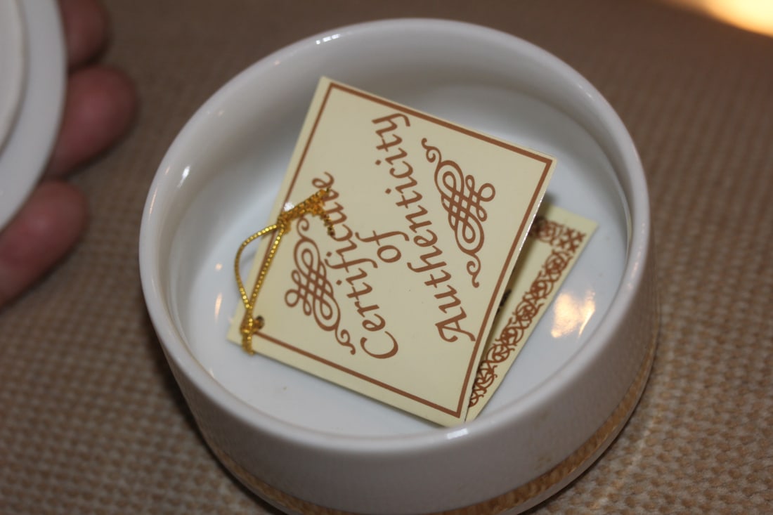 Gold Gilted Peacock Trinket Box - 6