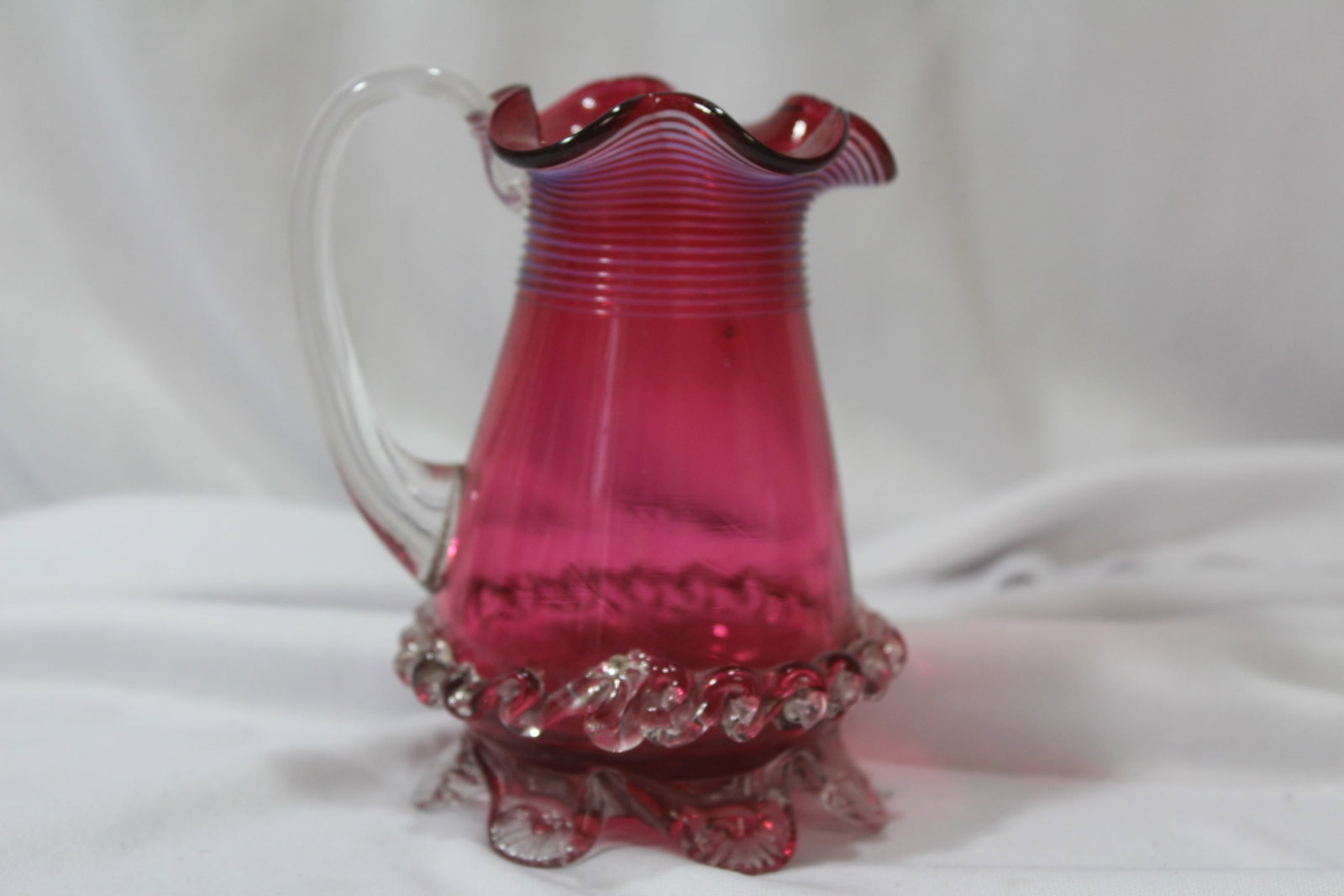 A Small Cranberry Red Pitcher - 3