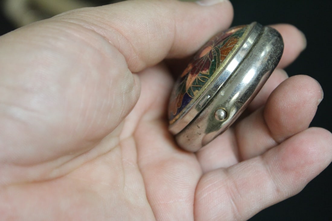 Enamel Round Trinket Box - 2