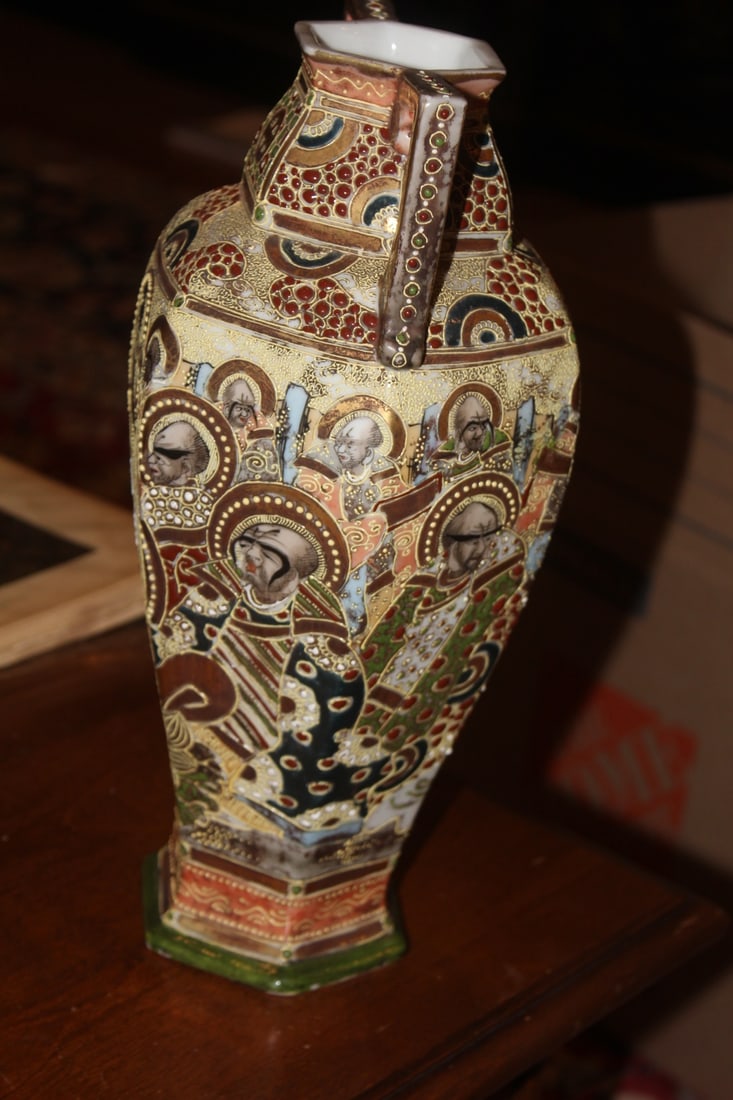 Antique Important Signed Japanese Moriage Vase - 2